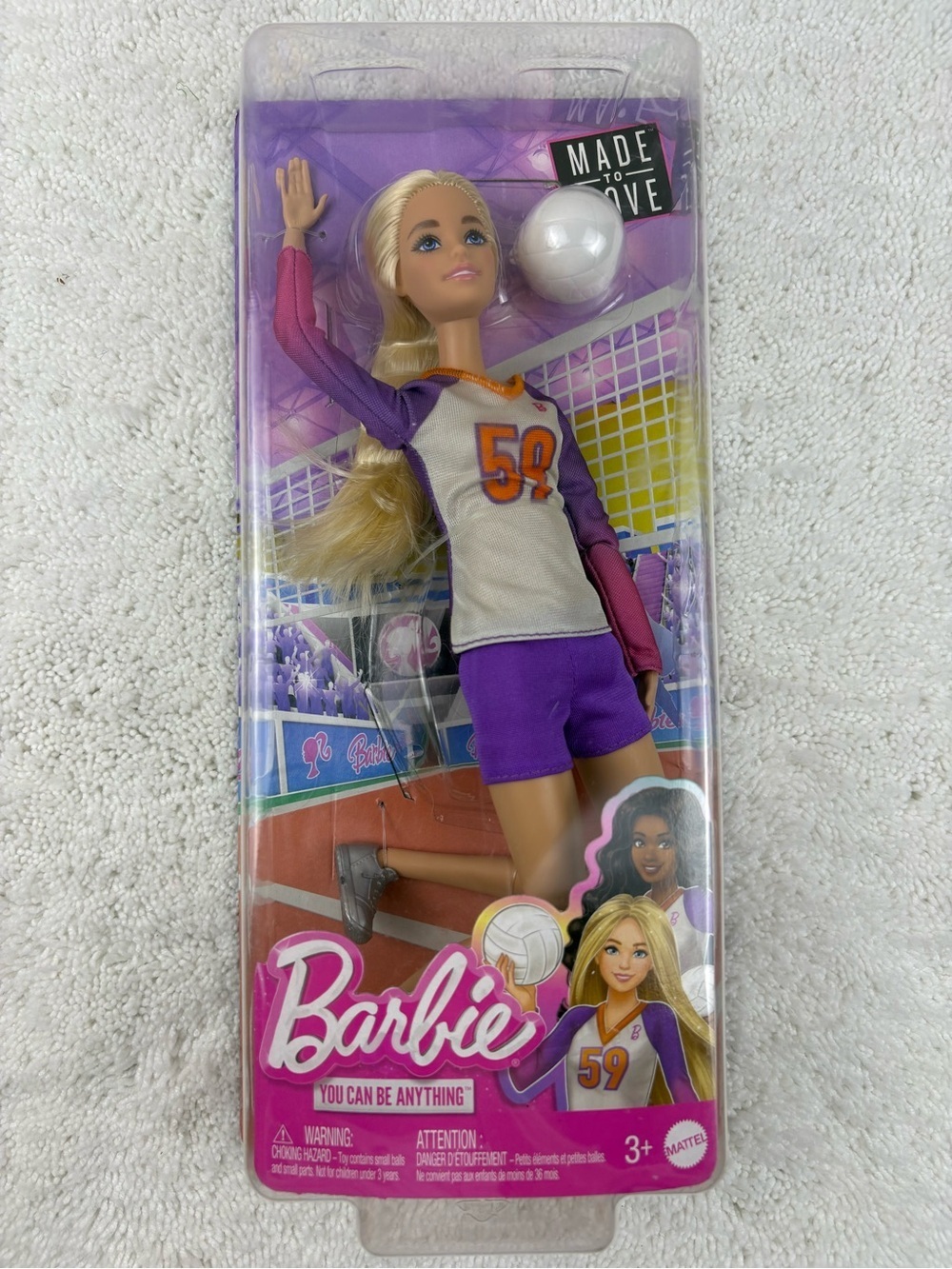 NIB Barbie Made to Move Career Volleyball Player Doll